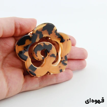 کلیپس دخترانه فلزی مدل گل پیچی آبرنگی