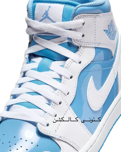 کتانی نایک ایر جردن وان ساق‌دار nike air jordan 1 Mid SE white/legend Blue