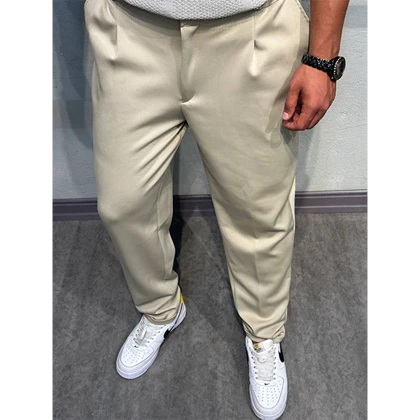 شلوار مام فیت پارچه ای