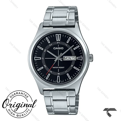 ساعت کاسیو MTP-V006D-1CU مردانه سیلور صفحه مشکی Casio-10409-G