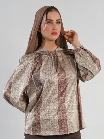 شومیز ساتن جناقی کد 8852