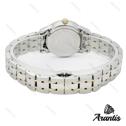 ساعت الکسا A0098 زنانه دو رنگ طلایی نقره ای w-10083