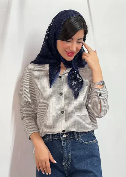 شومیز پولکی کد 4060