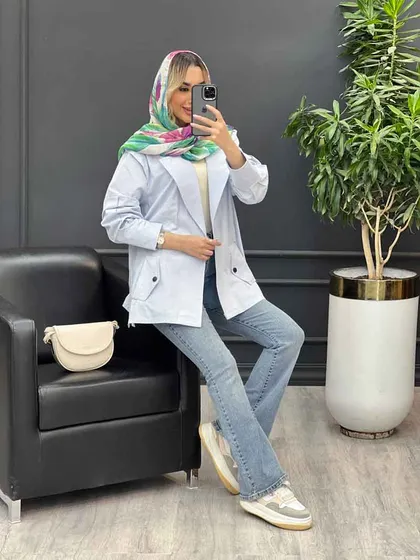 مانتو لینن سرشانه ژیله