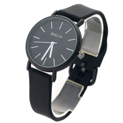 ساعت مچی زنانه برند بلونی بند سیلیکونی مشکی اندکس