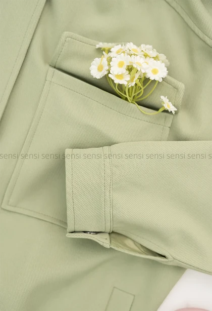 بامبر کتان کج راه جلو زیپ کد1004649