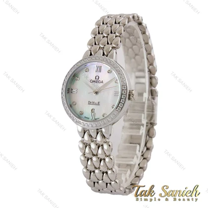 ساعت امگا دویل زنانه سیلور صفحه سفید Omega-5205-L