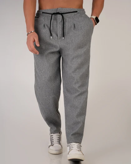 شلوار فوتر مام فیت طوسی * اورجینال دیلم