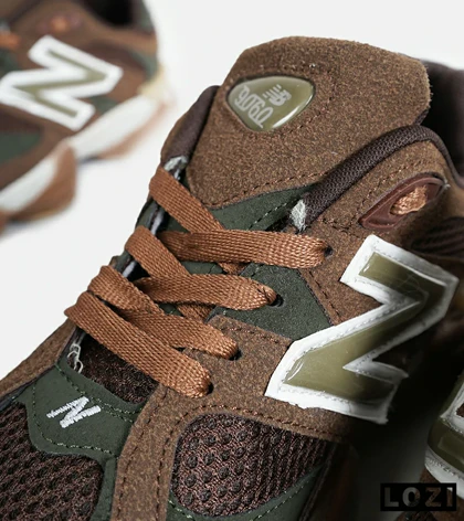 کفش کتانی مردانه و زنانه قهوه ای سبز NEW BALANCE 9060 مدل 7032