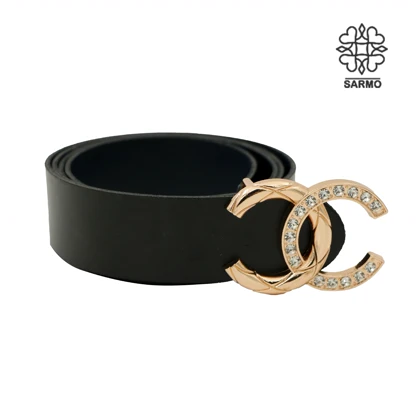 کمربند شنل 3/5 سانت نگین‌دار