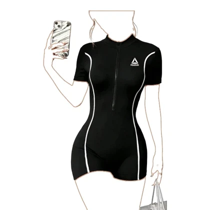 سرهمی آستین دار شورتکی جلو زیپ‌دار برند Lady Rose کد 1367