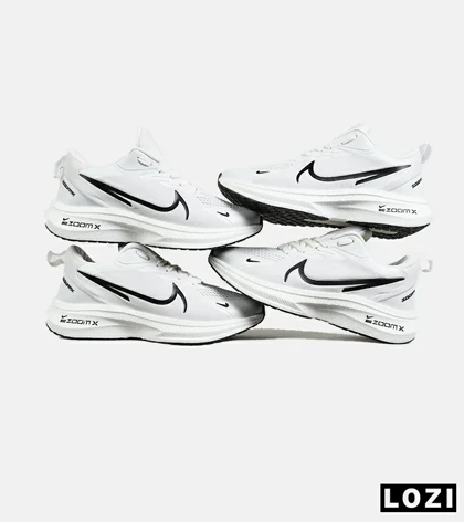 کفش کتانی مردانه سفید مشکی NIKE zoom x مدل 7289