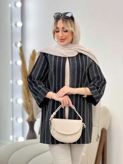 مانتو دوخت دار مغزی دوزی