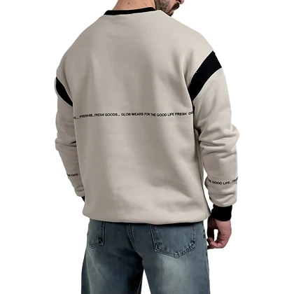 دورس مردانه پنبه نسکافه ای نخ طرح یقه هفت