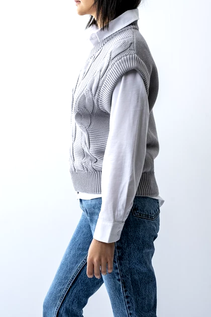 ژیله یقه هفت بافت برجسته زنانه