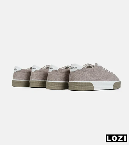 کفش کتانی مردانه قهوه ای سفید PULL & BEAR مدل 7447