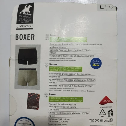 شورت باکسر مردانه لیورجی 2 عددی مدل 4055333085923