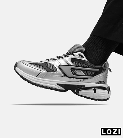 کفش کتانی مردانه نقره ای خاکستری DIESEL S-SERENDIPITY SPORT مدل 5384