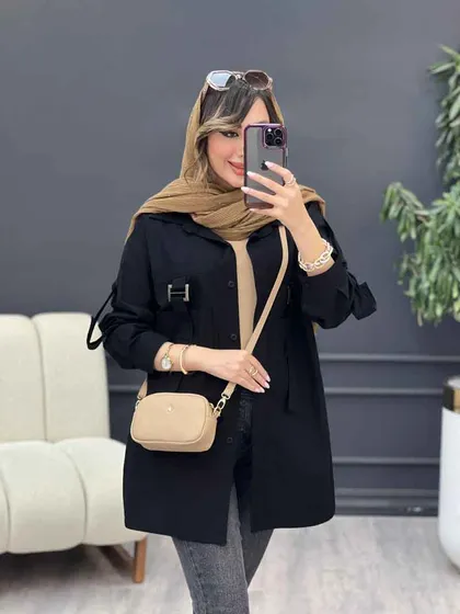 مانتوجلو سگک آستین پاگن