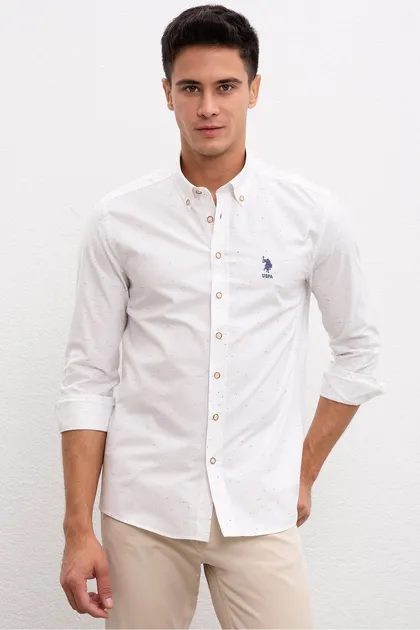 پیراهن سفید مردانه G081SZ004.000.901481