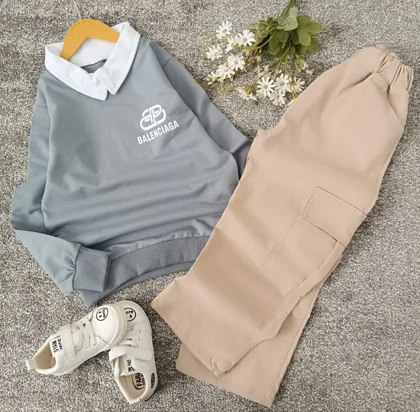 بلوز شلوار اسپرت بگ 2 یقه BALENCIAGA