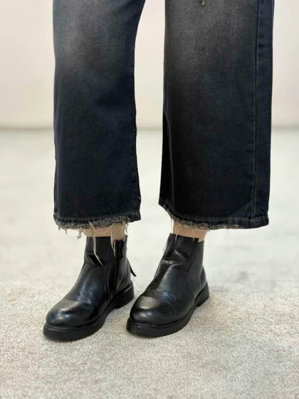 شلوار جین وایدلگ گازوئیلی زاپ‌دار 8118