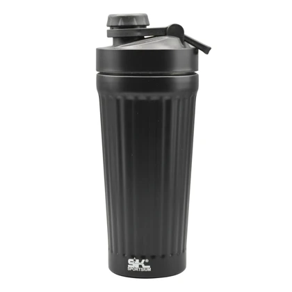 شیکر استیل ورزشی یک تیکه اسپورتیوم مدل Grooved ظرفیت 0.75 لیتر