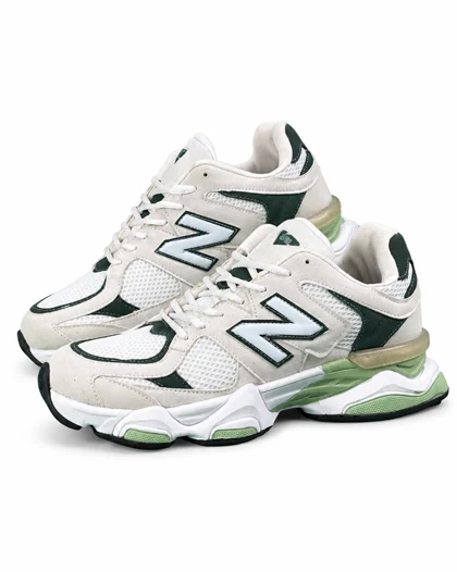 کفش کتانی بزرگ پا مدل نیوبالانس 9060 سفید سبز New Balance 9060