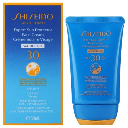 کرم ضد آفتاب محافظ حرفه‌ای شیسیدو Shiseido مدل Expert Sun Protector SPF30 حجم 50 میلی‌لیتر مناسب انواع پوست