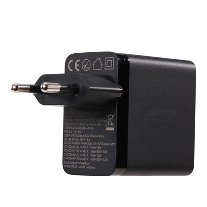 شارژر دیواری تایپ سی و یو اس بی 67 وات با کابل دو سر تایپ‌سی جویروم TCG02