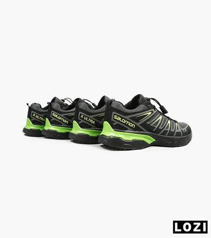 کفش کتانی مشکی سبز سالومون Salomon X ULTRA