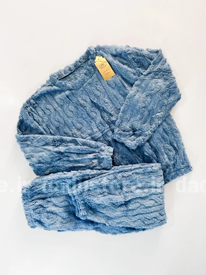 ست بلوز و شلوار تدی حوله ای طرحدار