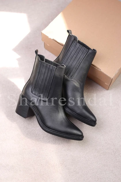 نیم بوت پاشنه‌دار زنانه کد 8343