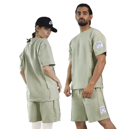 ست تیشرت و شلوارک اسپرت دنیم ور مدل HZ-202 سدری