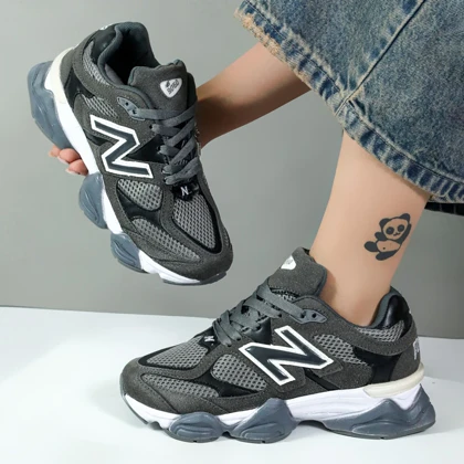 کتانی زنانه اسپرت مدل نیوبالانس 9060 new balance رنگ طوسی تیره کد 088903