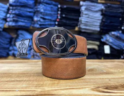 کمربند عسلی مردانه GUCCI