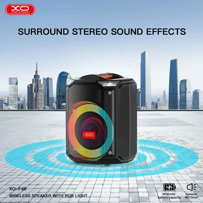 اسپیکر بلوتوثی ایکس او XO مدل F48 با نور RGB و توان 40 وات