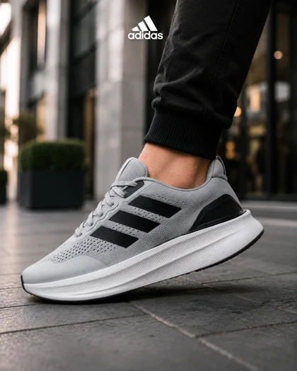کفش رانینگ آدیداس گلکسی 7 طوسی مشکی مدل 9150 کتانی Adidas Galaxy 7