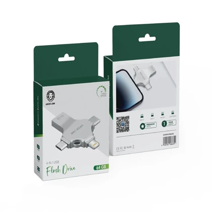 فلش مموری 4 حالته گرین لاین مدل flash drive ظرفیت 64 گیگابایت