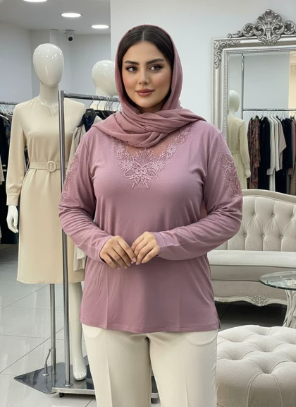 شومیز گیپوردار مدل مهگل کد 50272