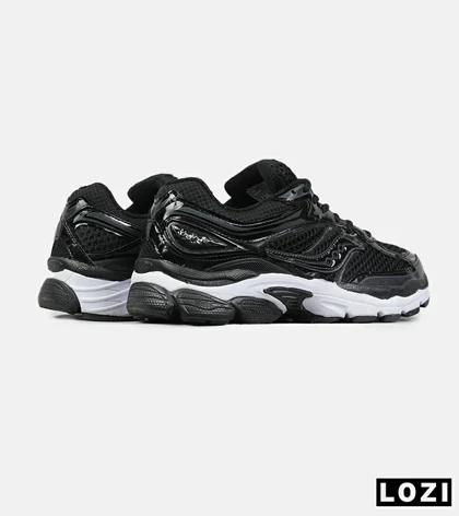 کفش کتانی مردانه و زنانه مشکی سفید Saucony pro grid omni 9 مدل 8640