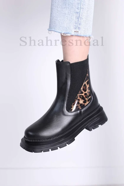 نیم بوت زنانه پلنگی کد 8342