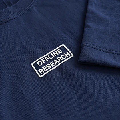 تیشرت دورس دو نخ آستین رگلان زنانه سرمه ای