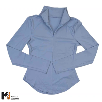 تیشرت زنانه نیم زیپ آستین بلند کد 1109