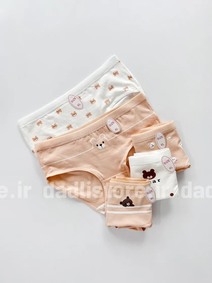 شورت اسلیپ نخ پنبه عروسکی طرح خرس