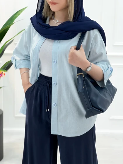 شومیز مانتو خنک لینن لنا