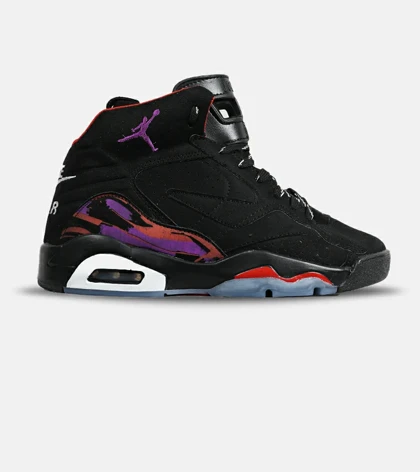 کفش کتانی ساق‌دار مردانه مشکی قرمز بنفش Nike air jordan 5 v02