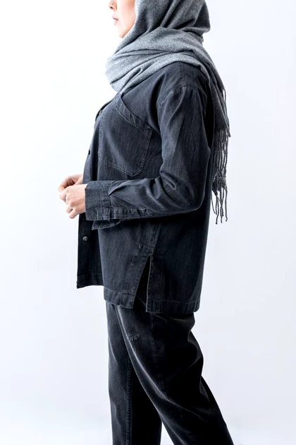 شومیز آستین بلند جین زنانه