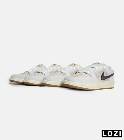 کفش کتانی مردانه و زنانه کرم طوسی بنفش نایک NIKE SB Dunk مدل 7063