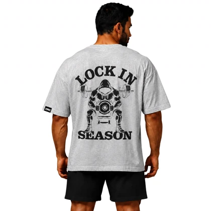 تیشرت مردانه زنانه اورسایز نخی 1991 Lock In Season مدل TS19110